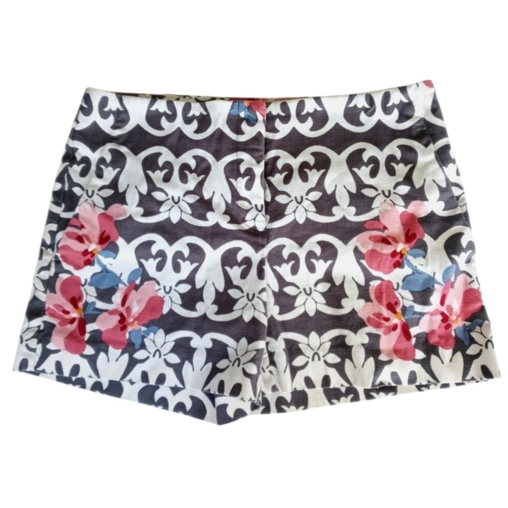 LOFT Floral Patterned Shorts in Blue/White/Pink Size 12 -- SO PRETTY - Picture 3 of 9